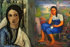 65 Havana Museo Nacional de Bellas Artes - Victor Manuel Garcia, Gitana Tropical, Tropical Gypsy - Jose A Bencomo Mena, La Flor Blanca, The White Flower
